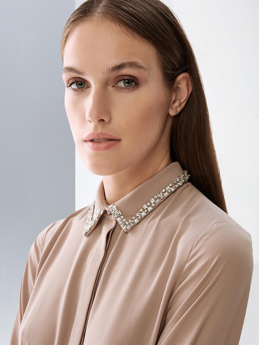 Шифоновое платье с юбкой-плиссе