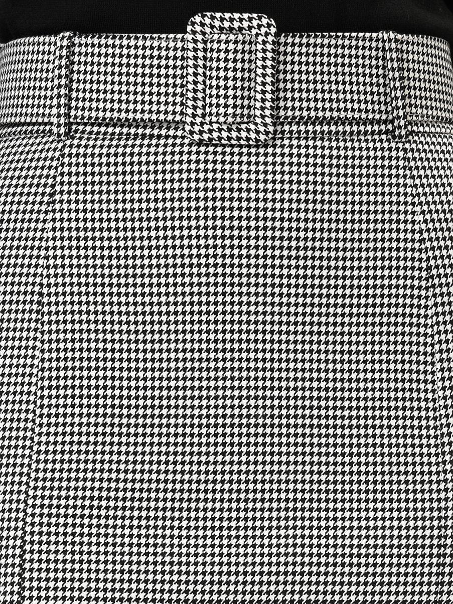 Юбка карандаш с узором гусиная лапка