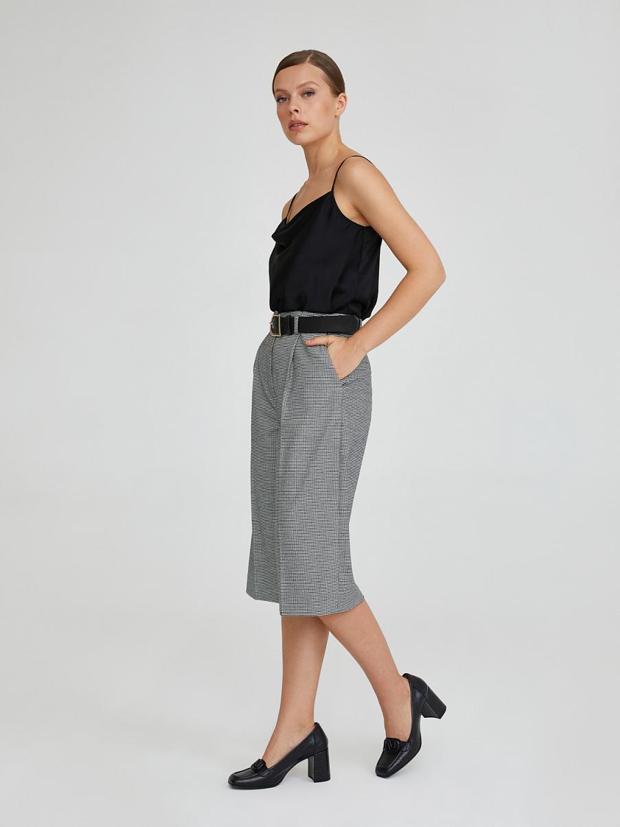 Шорты-бермуды с узором в мелкую клетку