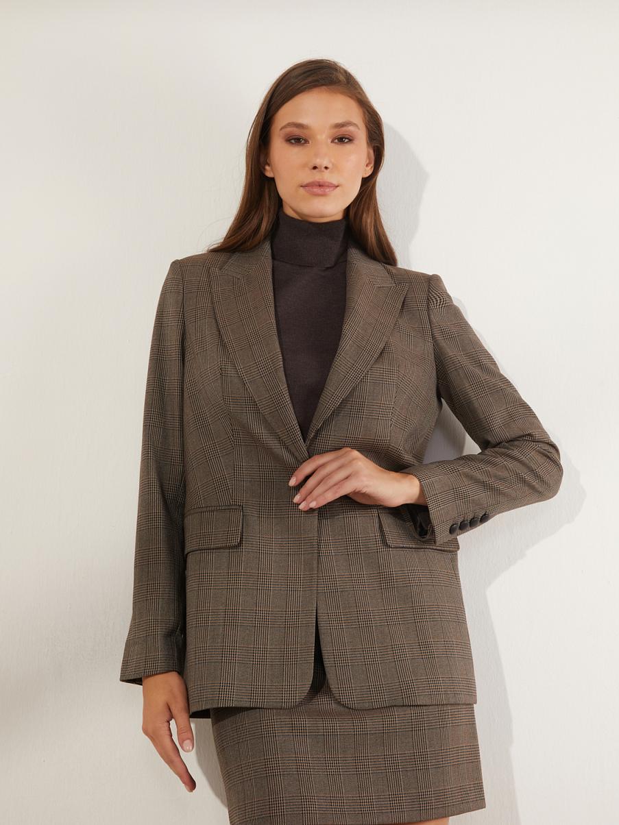 Жакет oversize в клетку