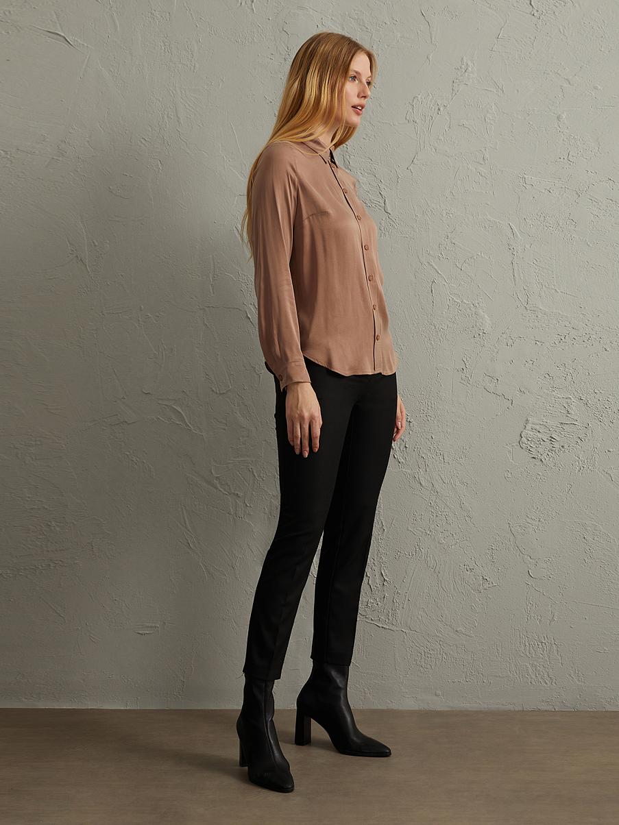 Блуза прямого кроя из купры
