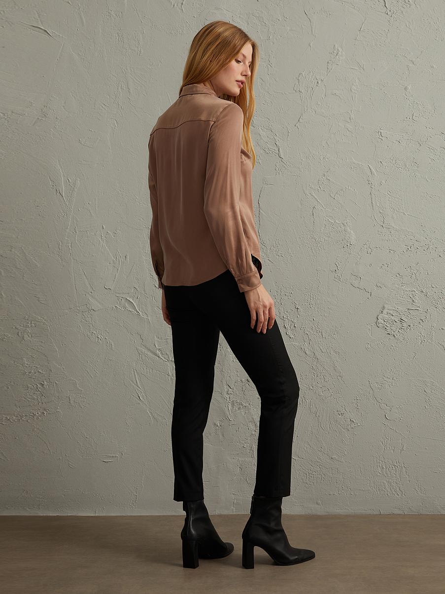 Блуза прямого кроя из купры
