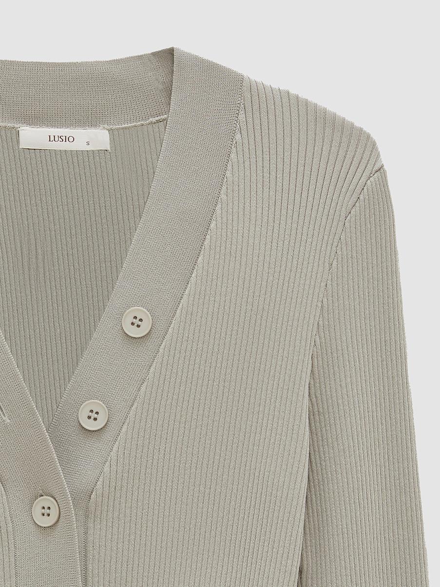 Облегающий кардиган в рубчик