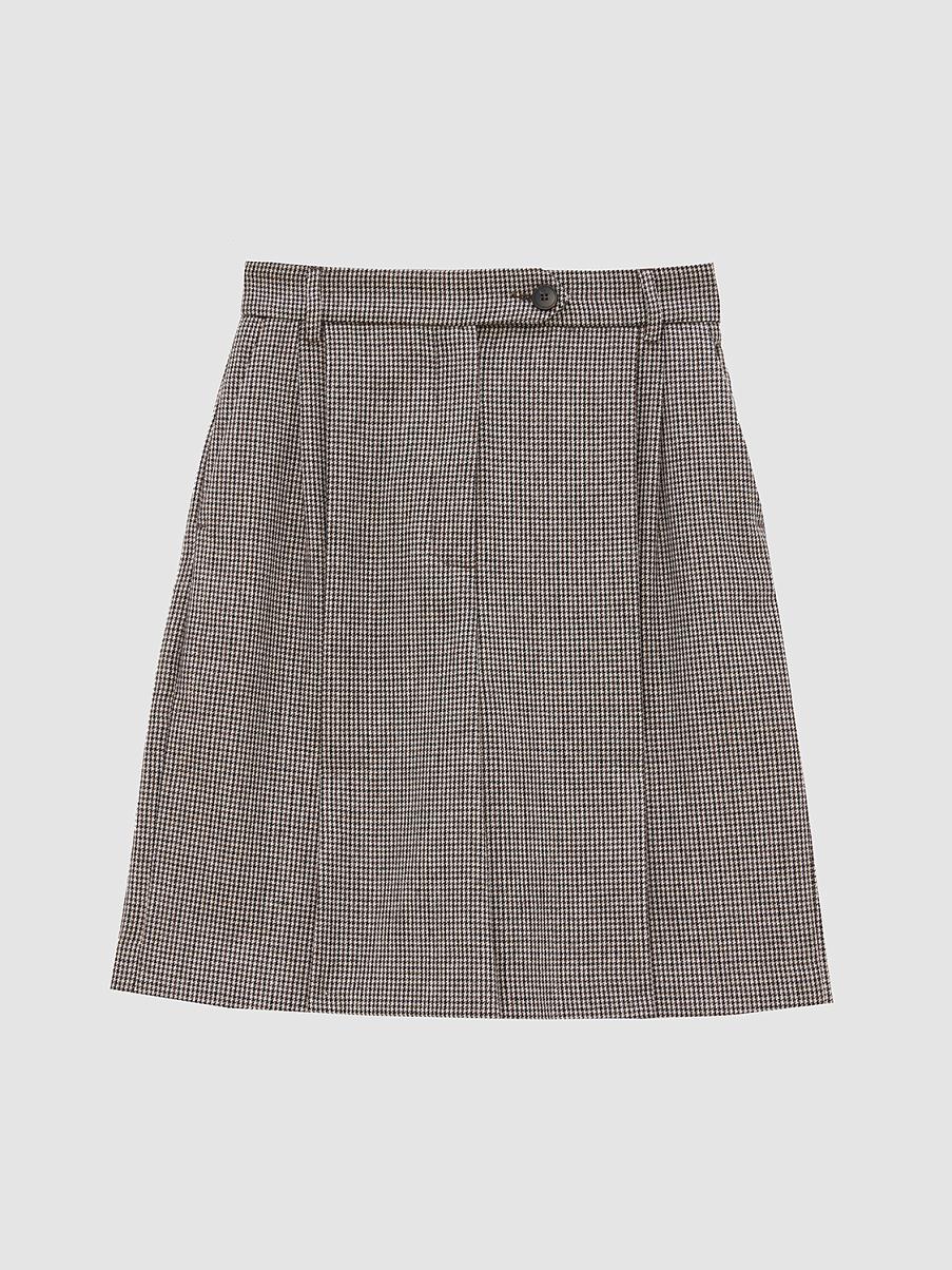 Шорты-бермуды с узором гусиная лапка