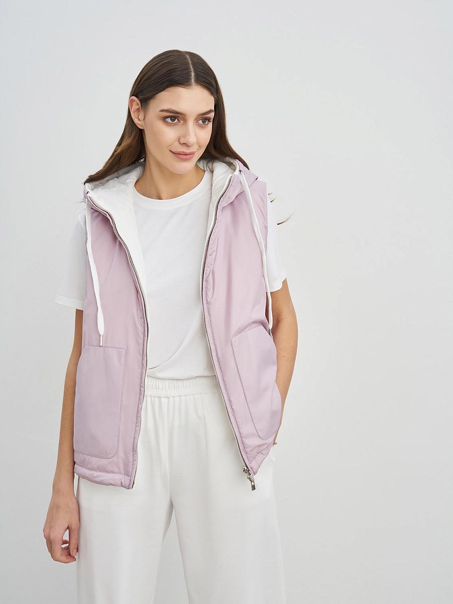 Двусторонняя жилетка с капюшоном