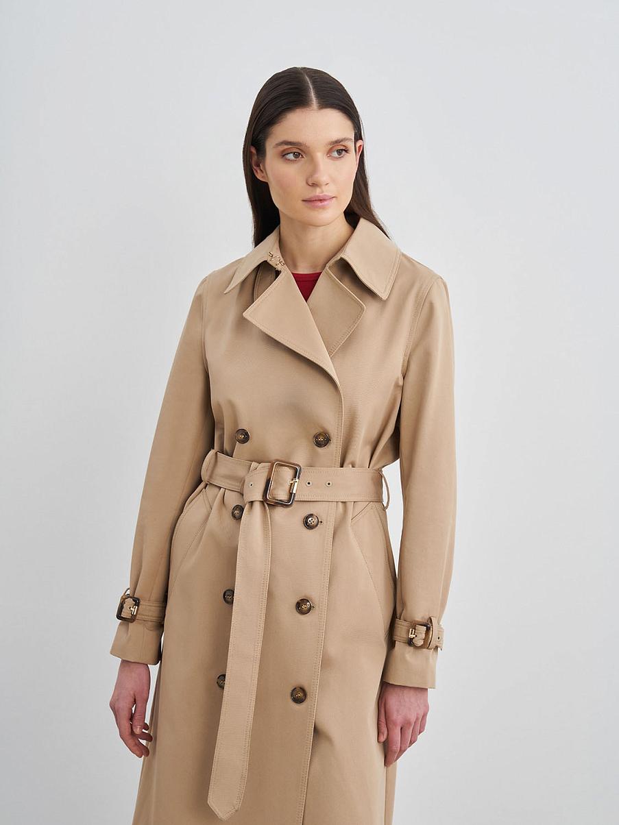 Классический двубортный тренч из хлопка