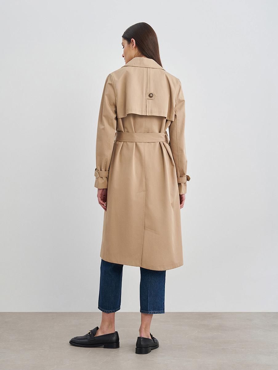 Классический двубортный тренч из хлопка