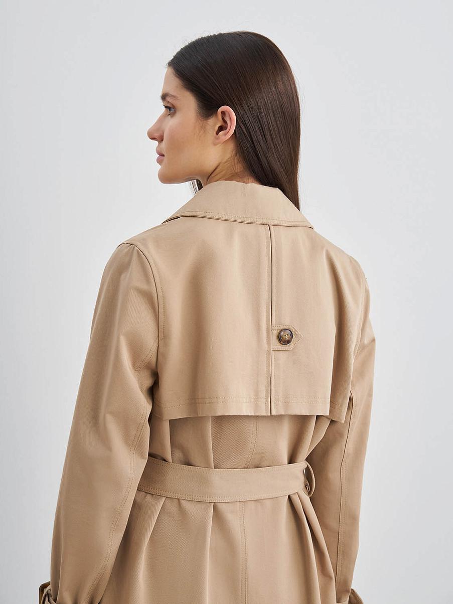 Классический двубортный тренч из хлопка