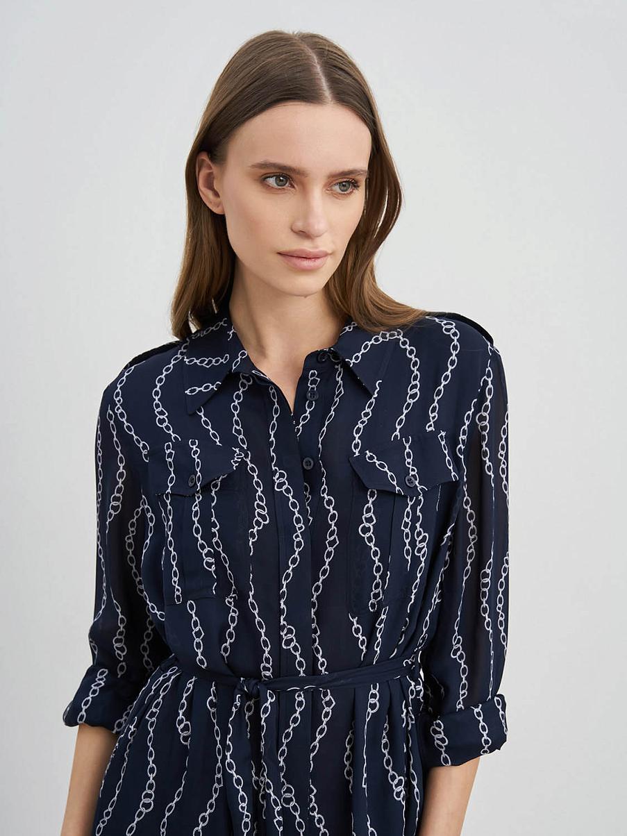 Платье макси с разрезами и поясом