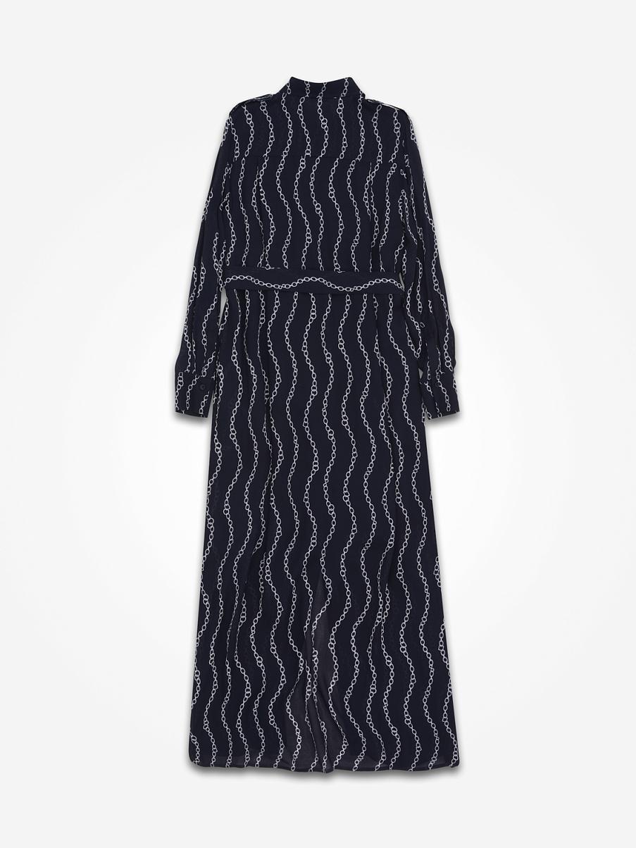 Платье макси с разрезами и поясом