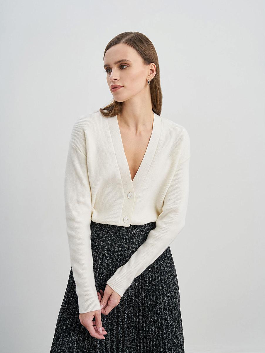 Кардиган свободного кроя из шерсти