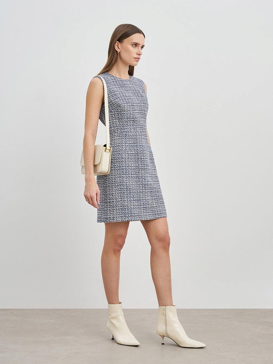 Твидовое платье-футляр длины мини