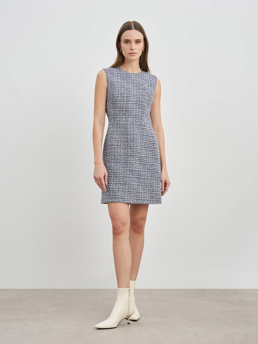 Твидовое платье-футляр длины мини