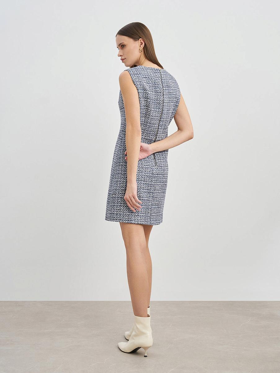 Твидовое платье-футляр длины мини
