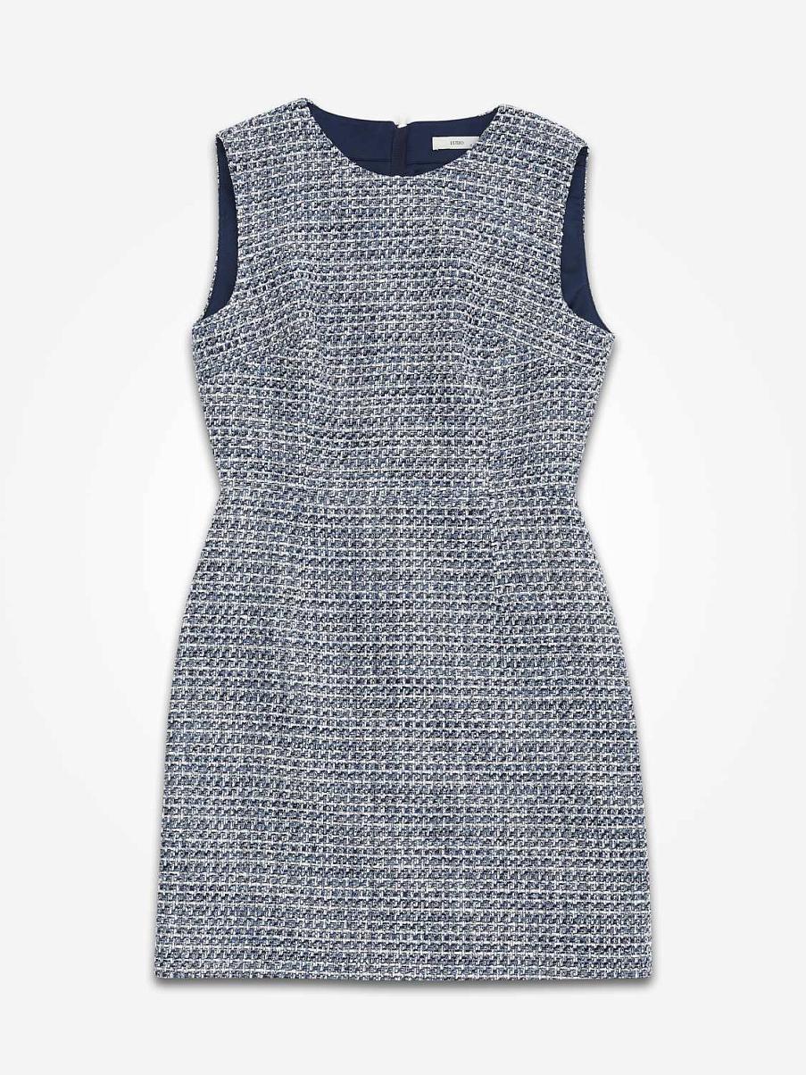 Твидовое платье-футляр длины мини