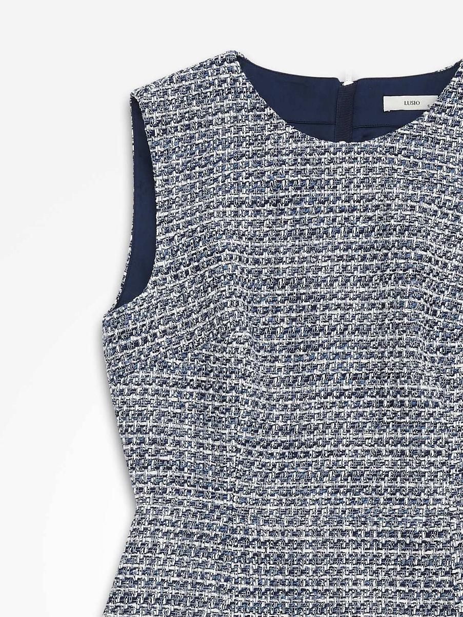 Твидовое платье-футляр длины мини