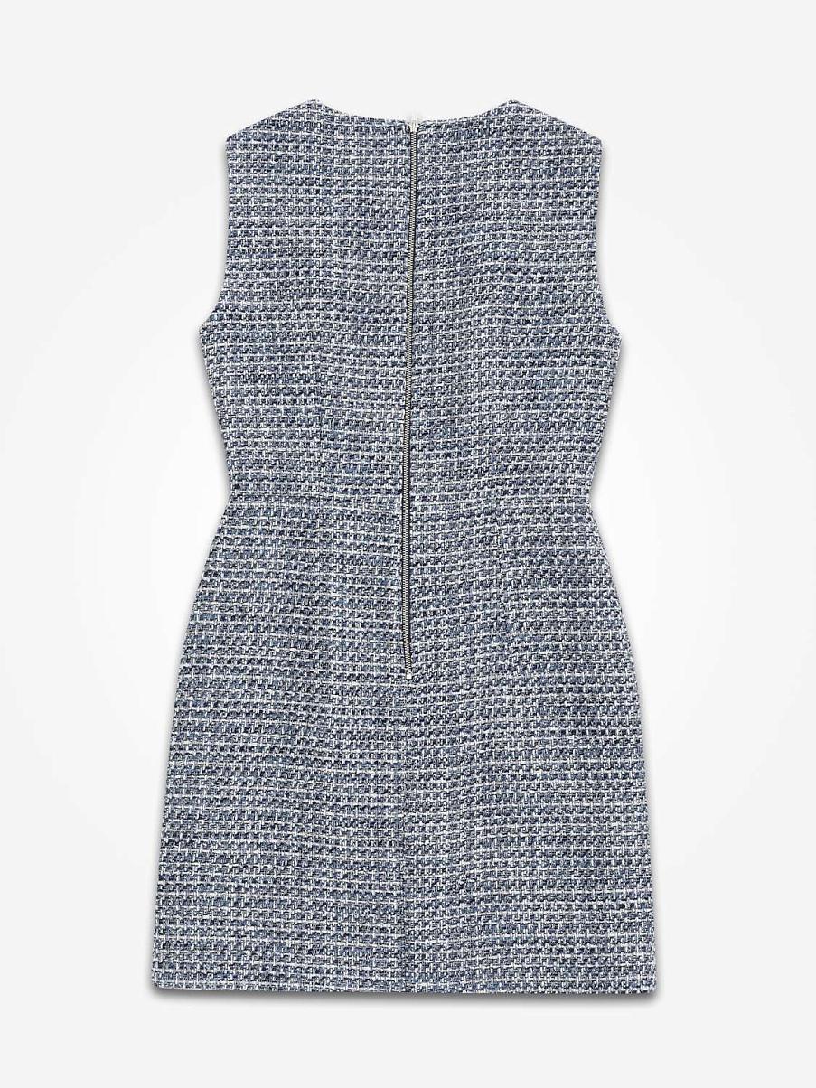 Твидовое платье-футляр длины мини