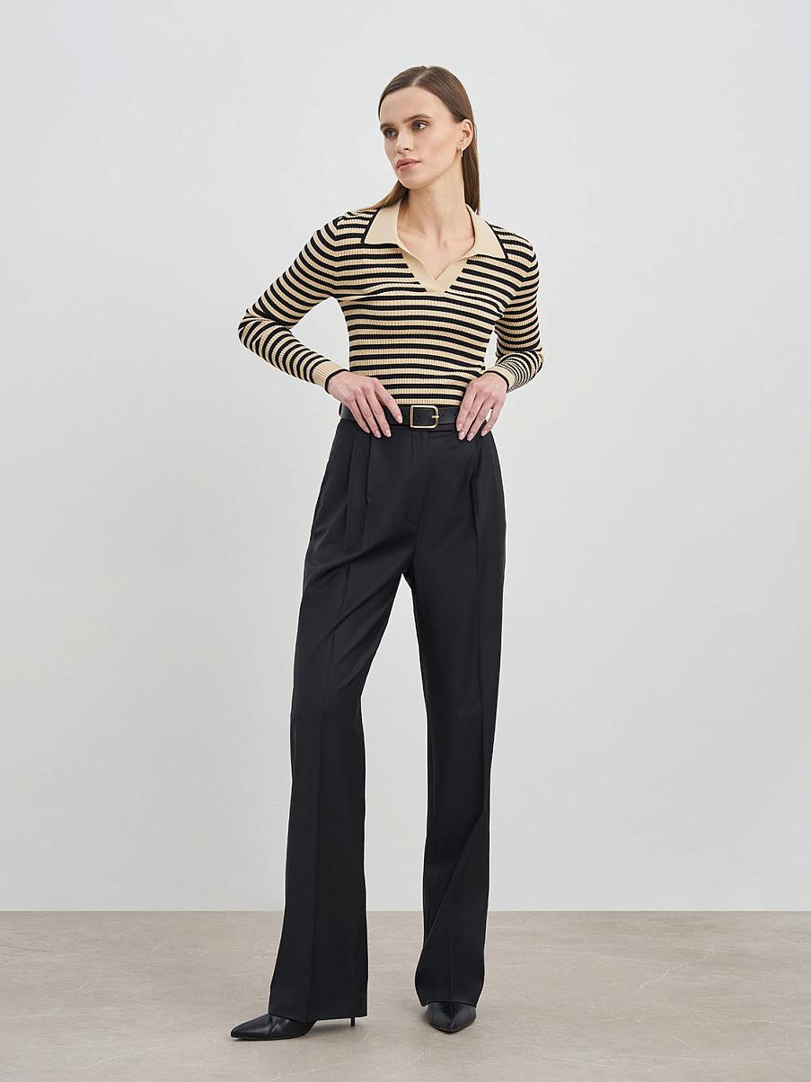 Брюки прямого кроя с шерстью