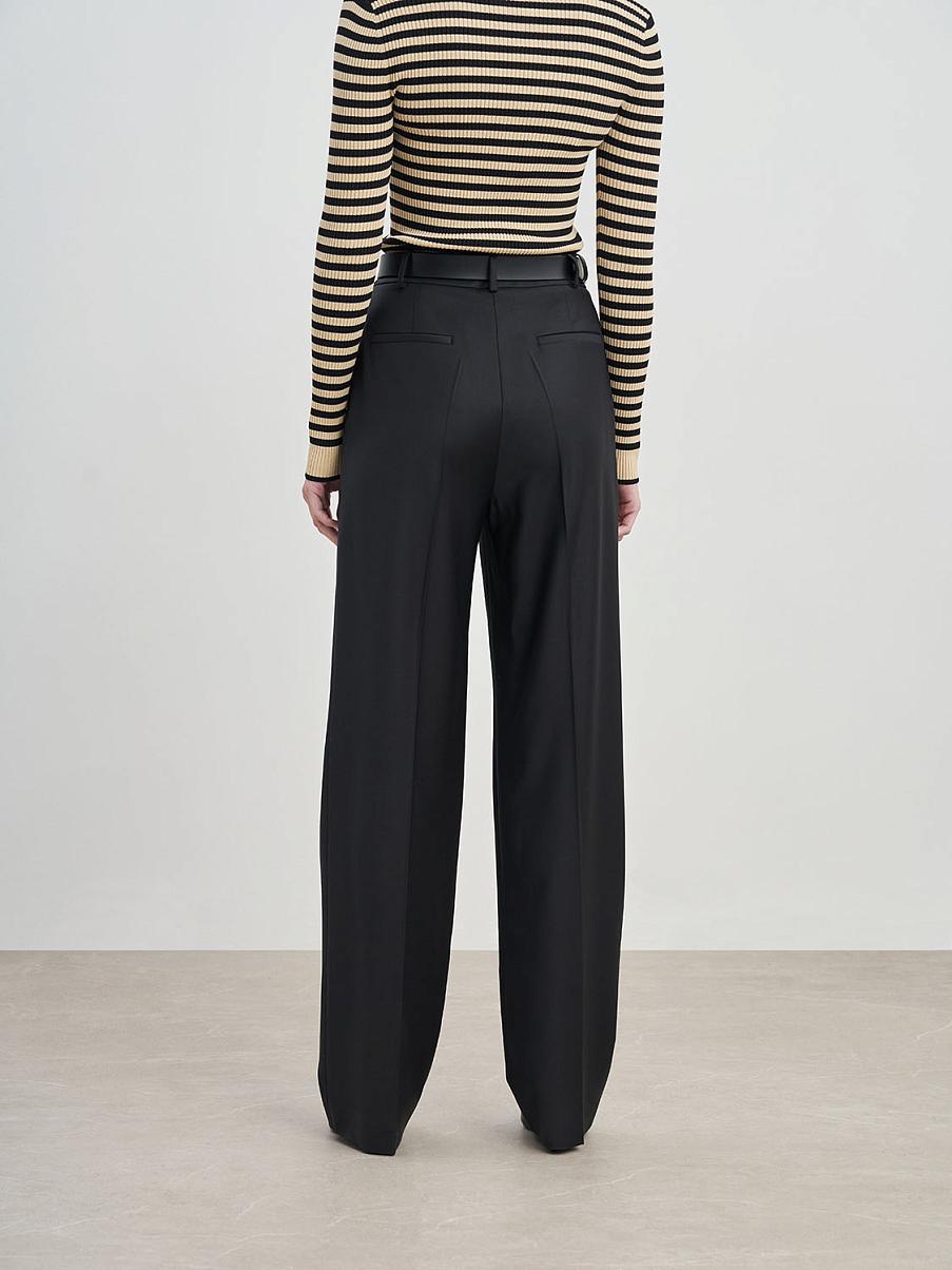 Брюки прямого кроя с шерстью