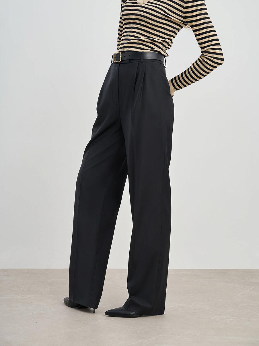 Брюки прямого кроя с шерстью