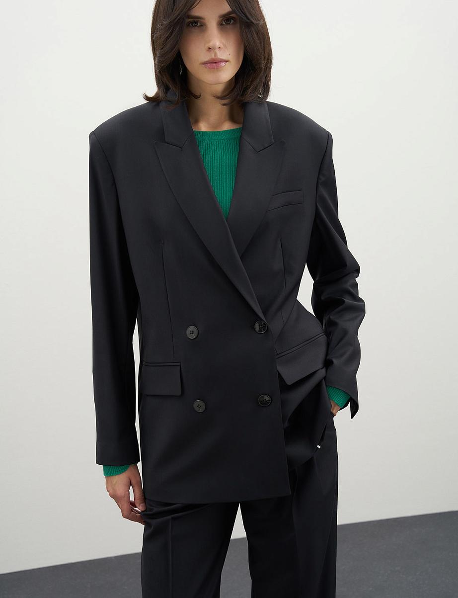 Двубортный жакет из шерсти