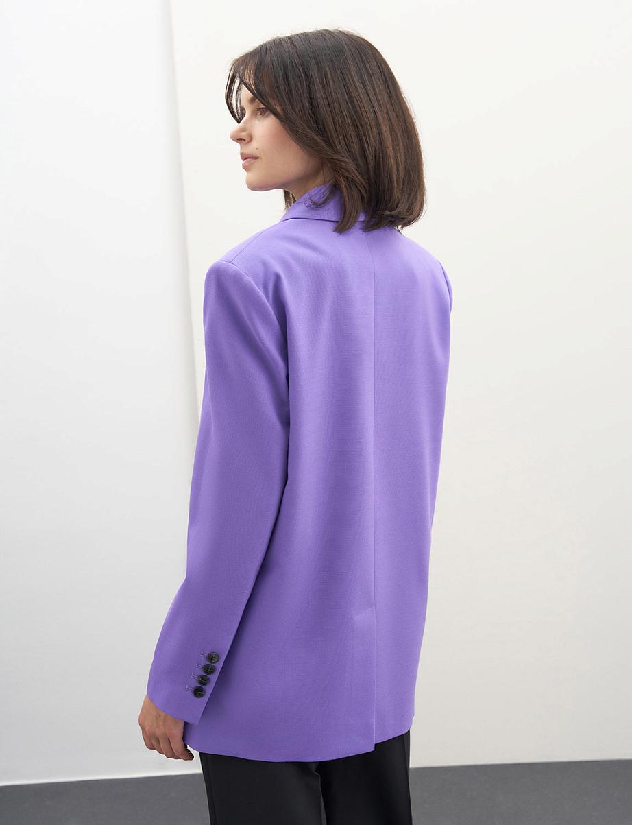 Двубортный оверсайз жакет из шерсти