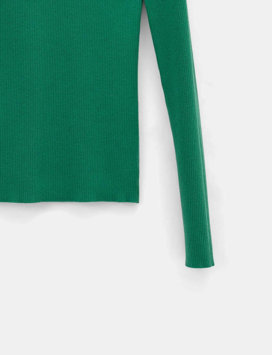 Джемпер в рубчик с шерстью мериноса