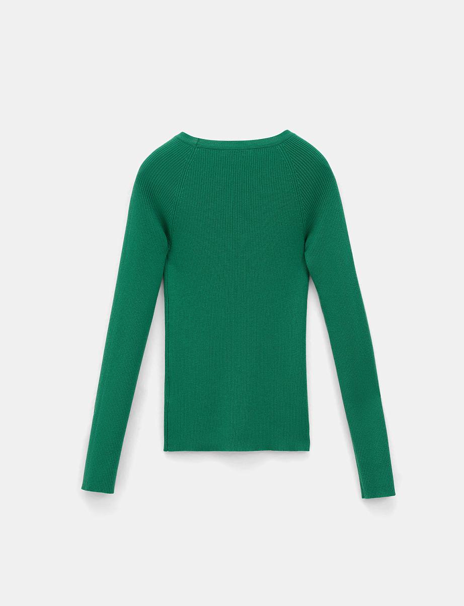 Джемпер в рубчик с шерстью мериноса