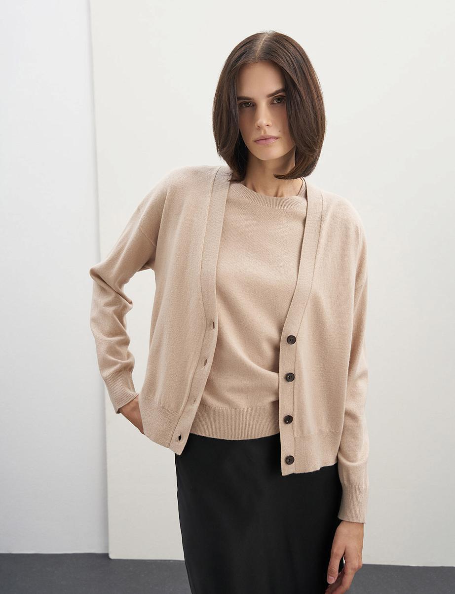 Кардиган свободного кроя из шерсти