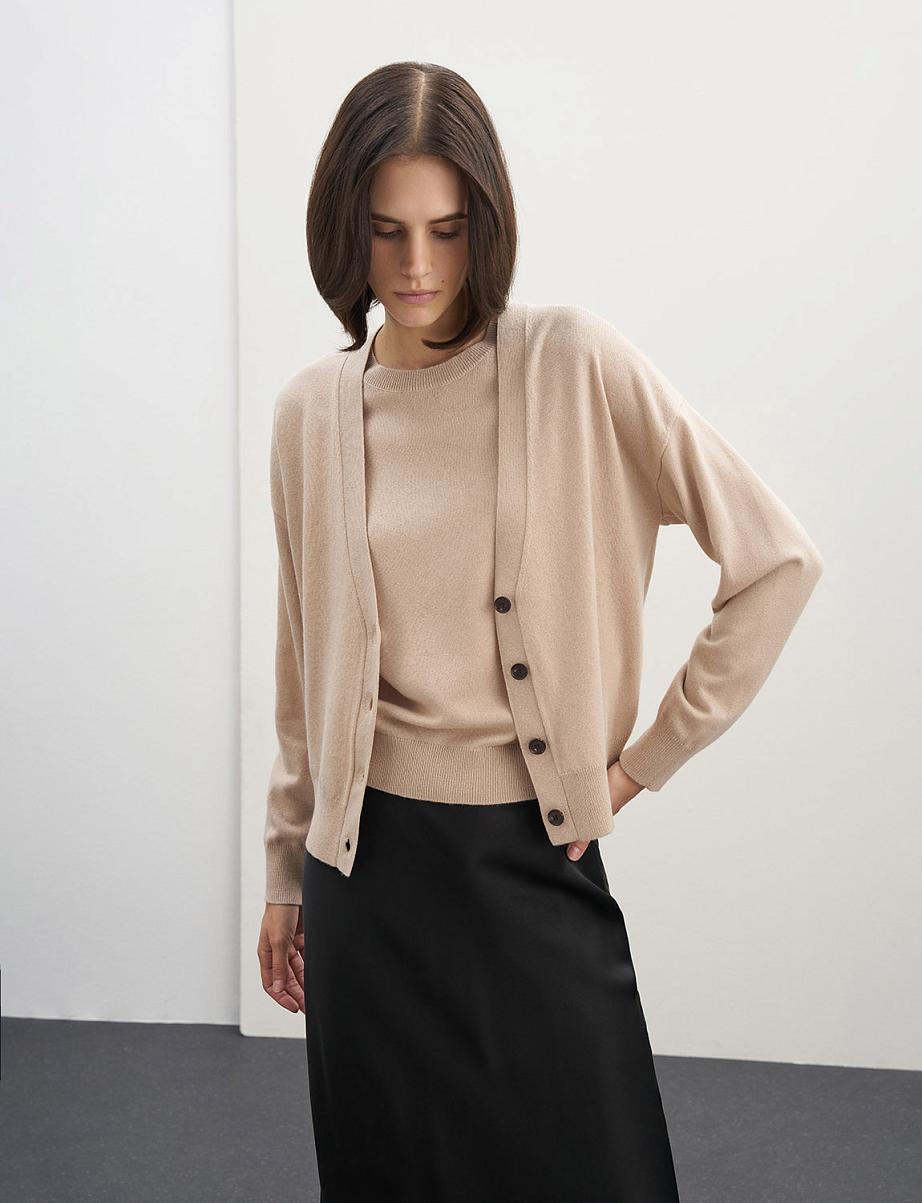 Кардиган свободного кроя из шерсти