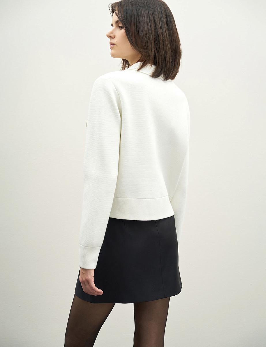 Юбка мини из шерсти со складками