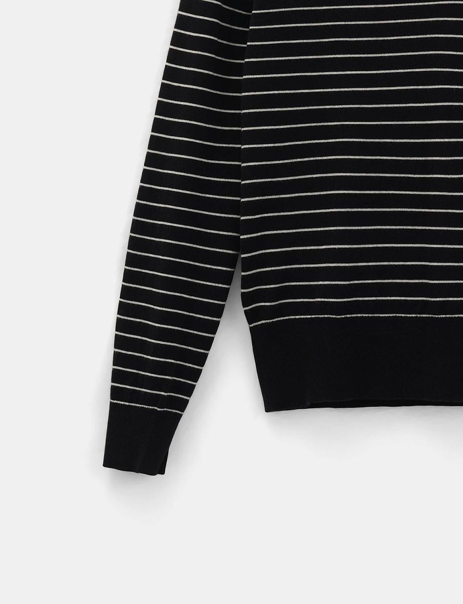 Джемпер в полоску с шерстью и шелком