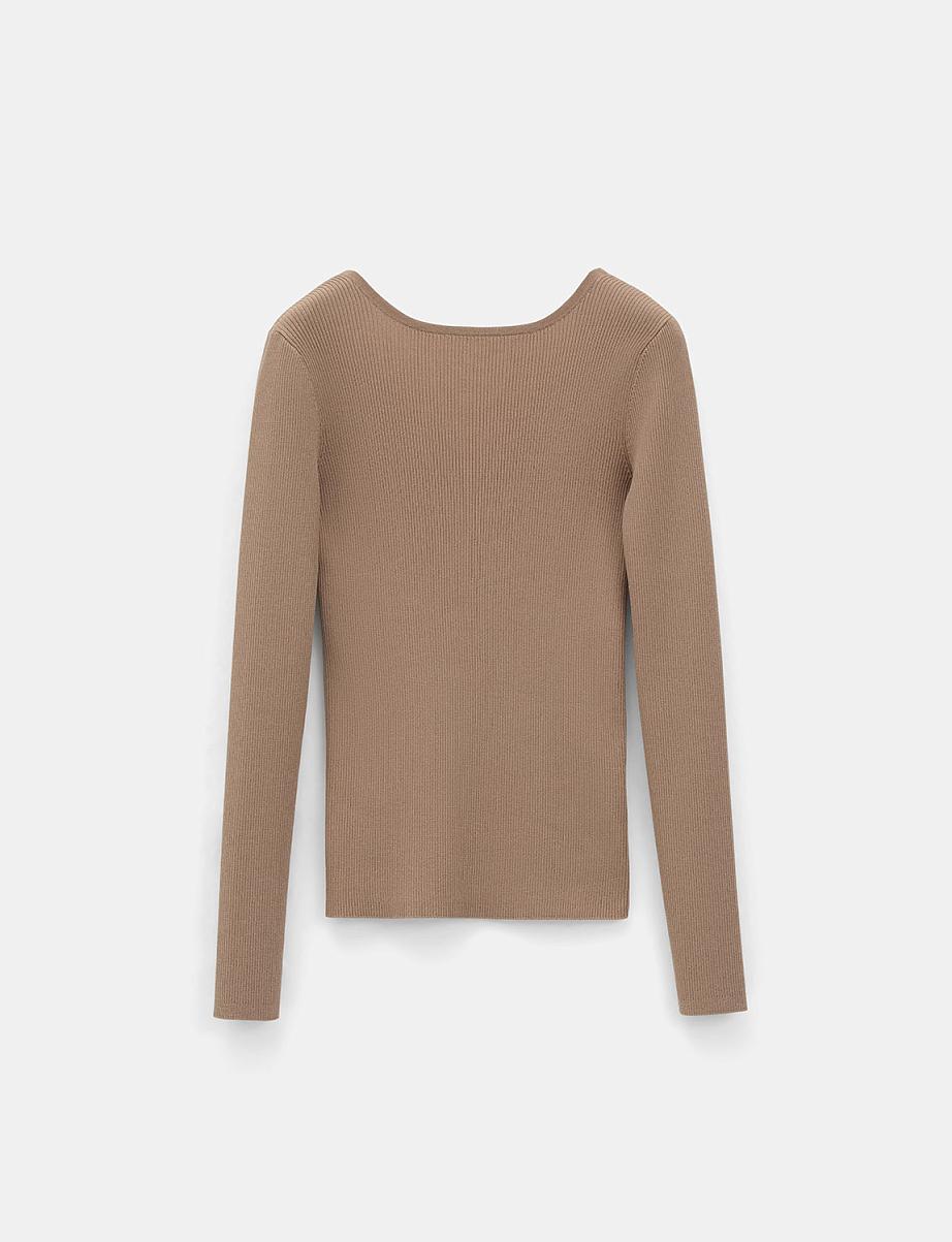 Облегающий джемпер с открытой спиной