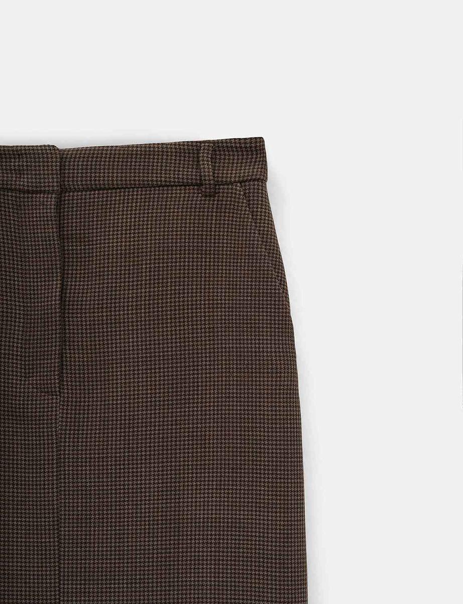 Юбка миди из шерсти в клетку