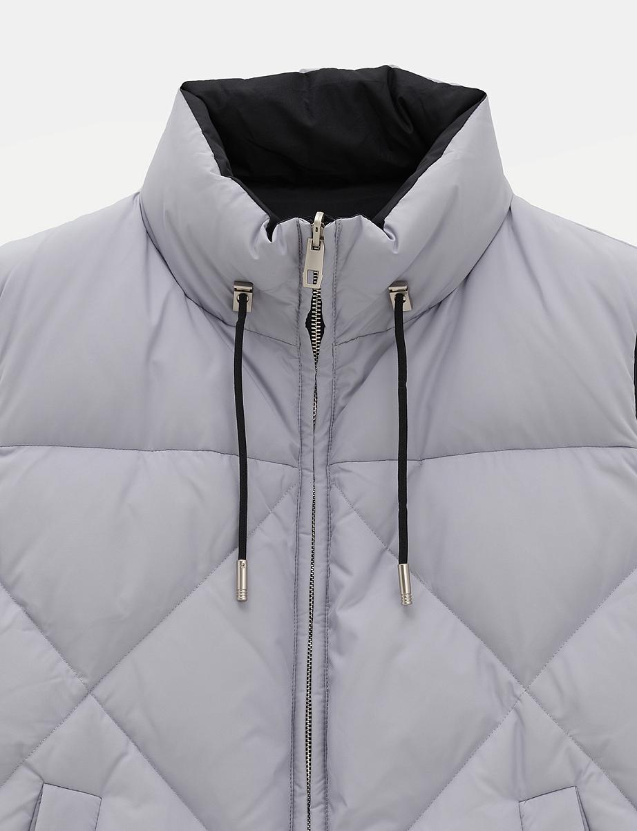 Двусторонняя жилетка с пухом и пером утки