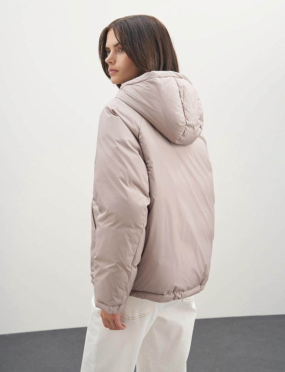 Куртка из пуха и пера с капюшоном