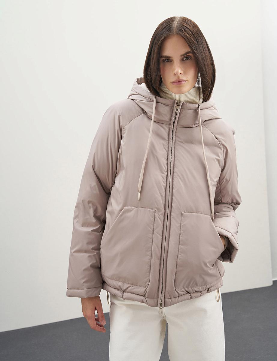 Куртка из пуха и пера с капюшоном