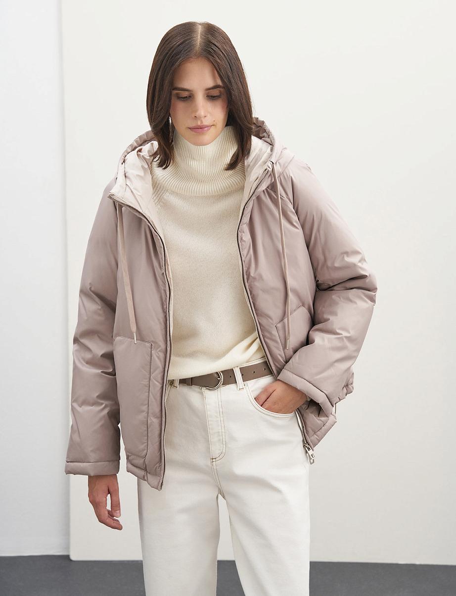 Куртка из пуха и пера с капюшоном