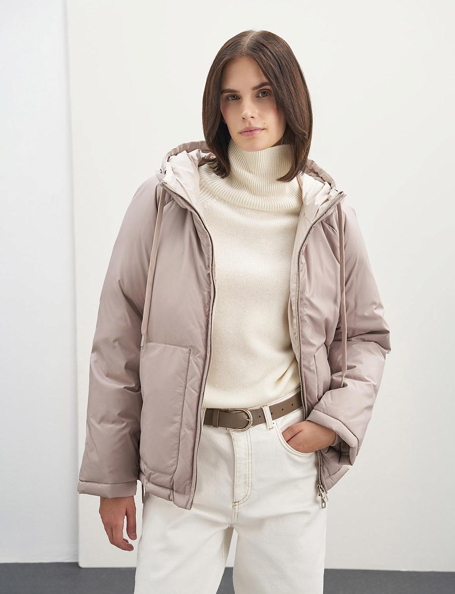 Куртка из пуха и пера с капюшоном