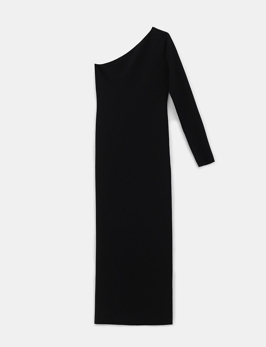 Облегающее платье миди на одно плечо