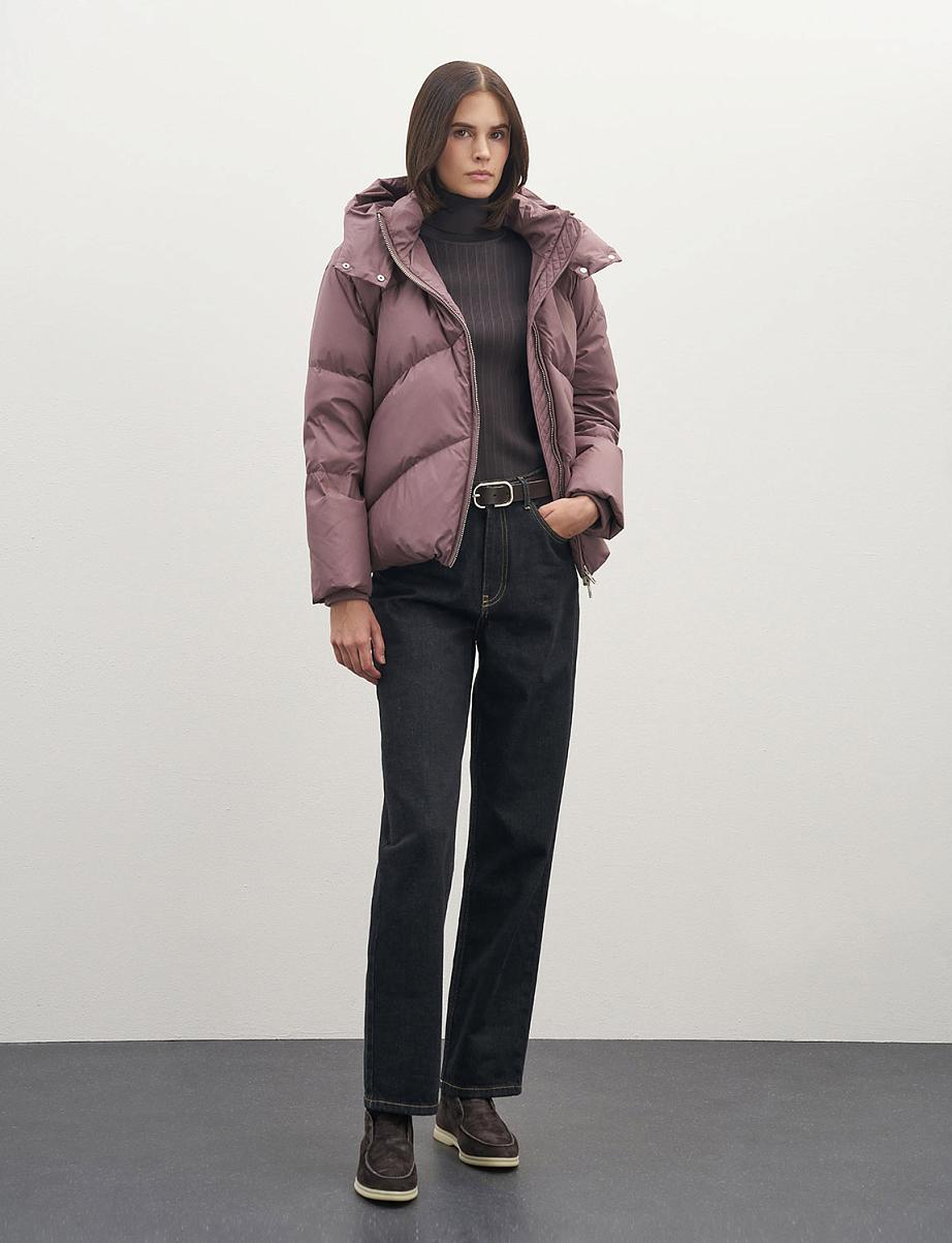 Куртка с капюшоном и наполнителем из пуха и пера