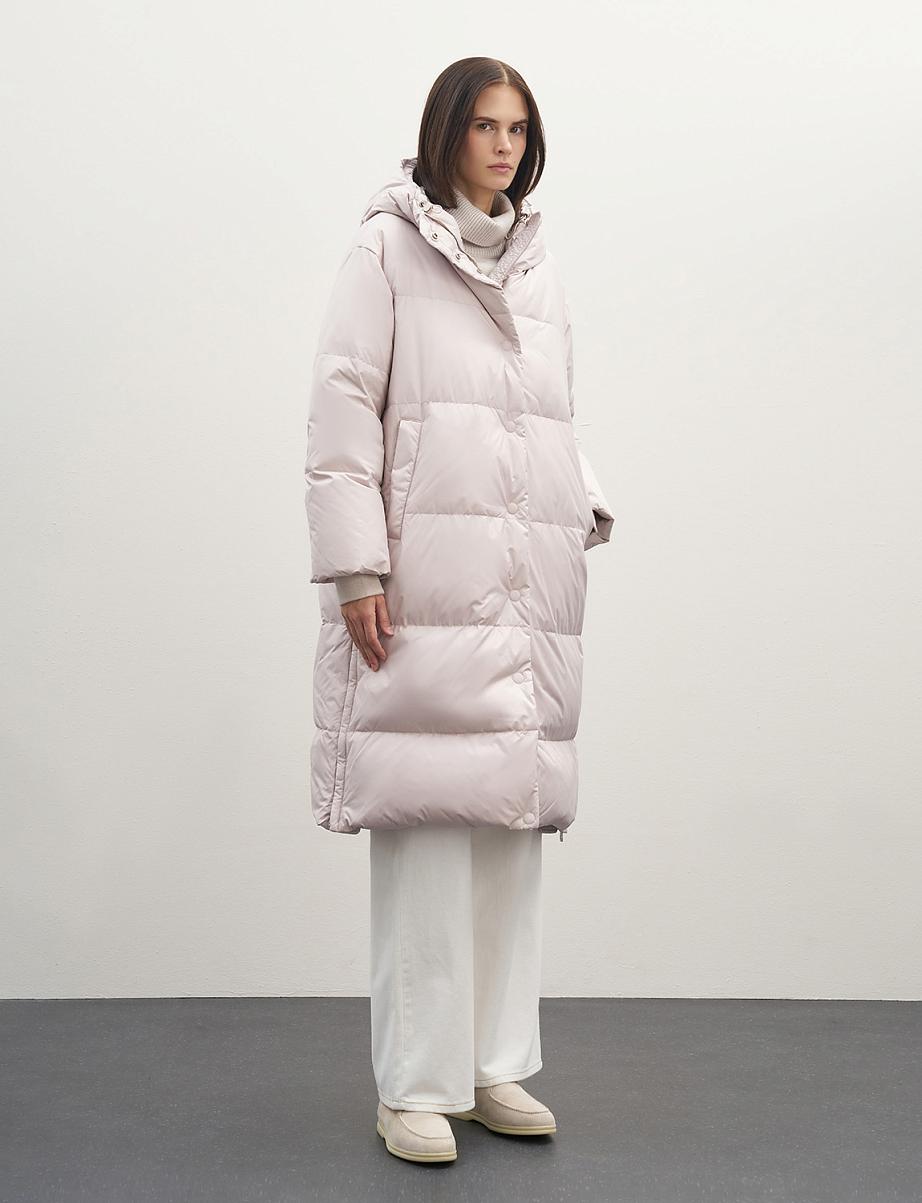 Пуховик оверсайз из пуха и пера