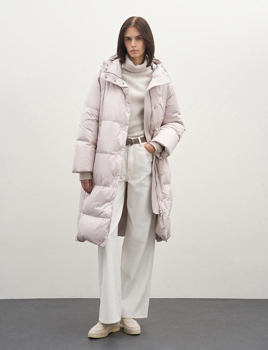 Пуховик оверсайз из пуха и пера