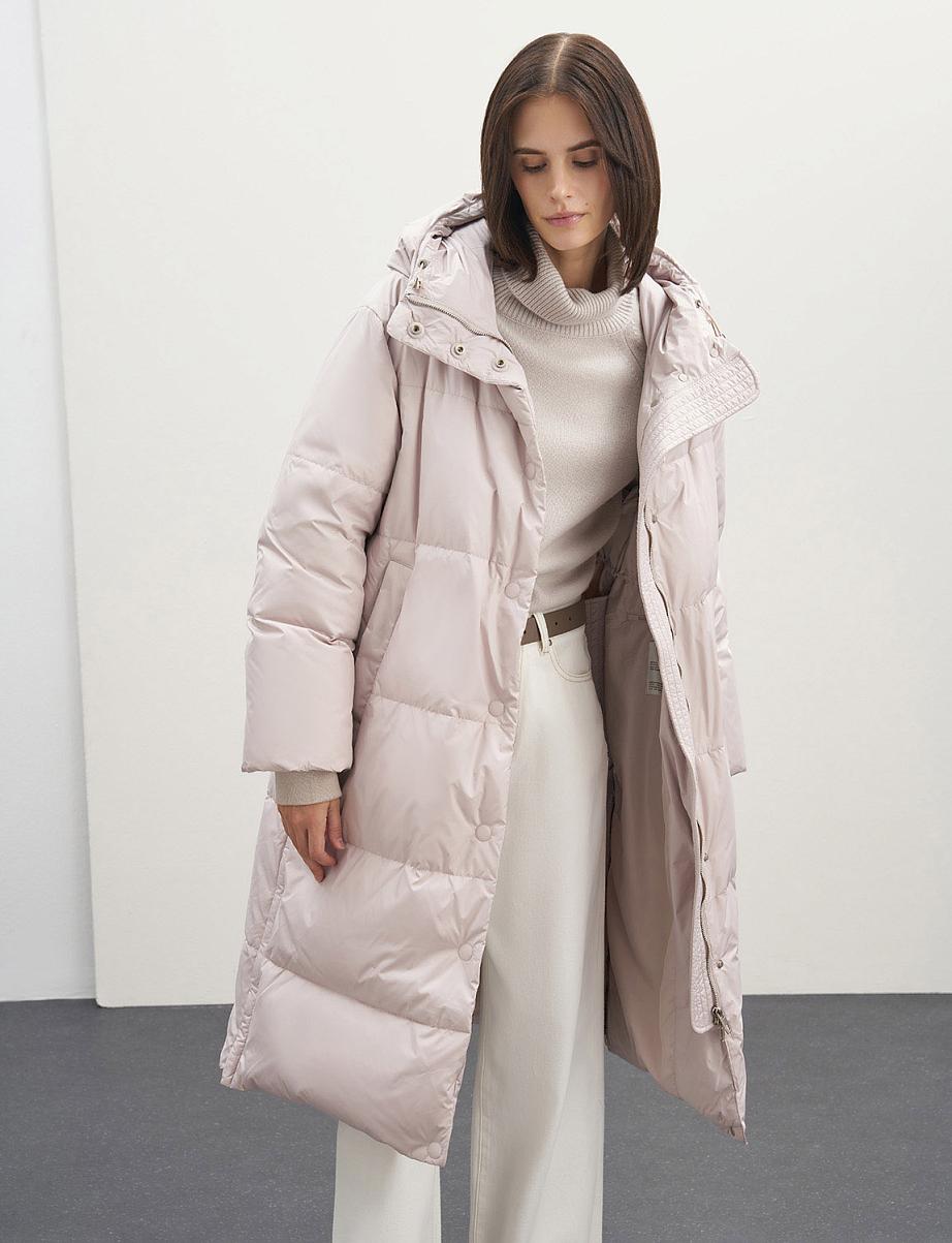 Пуховик оверсайз из пуха и пера