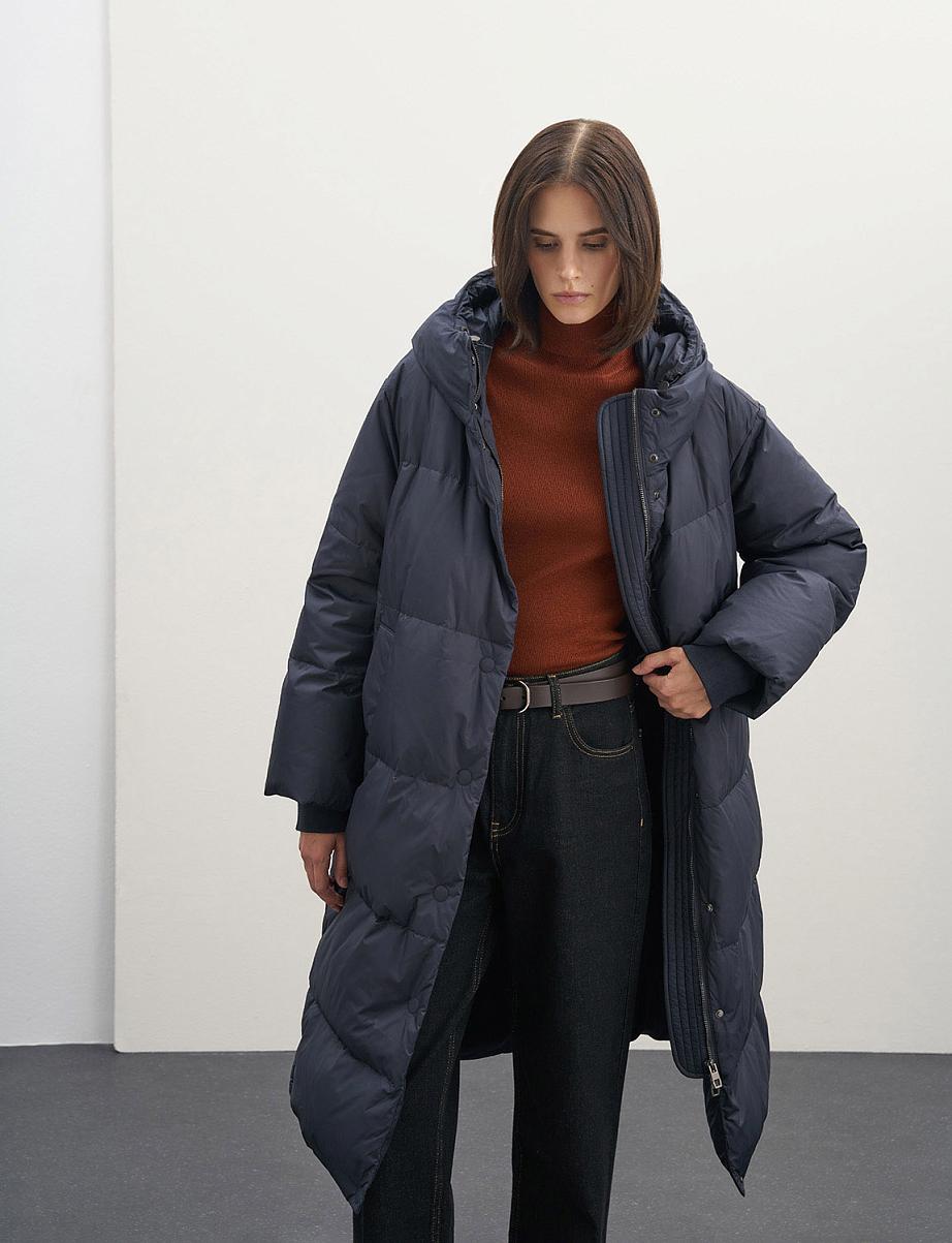 Пуховик оверсайз из пуха и пера