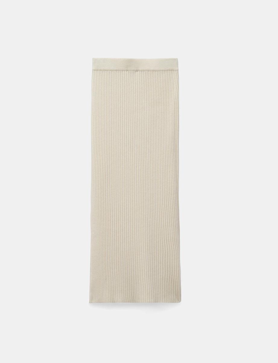 Юбка-лапша из шерсти с разрезом