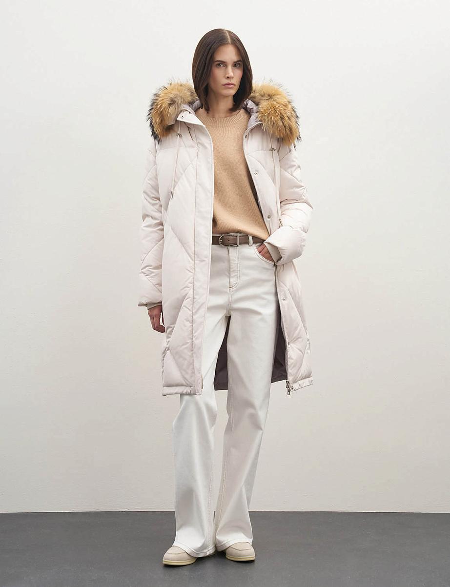 Куртка-парка из пуха и пера с капюшоном