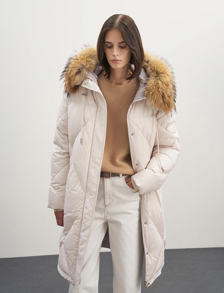 Куртка-парка из пуха и пера с капюшоном