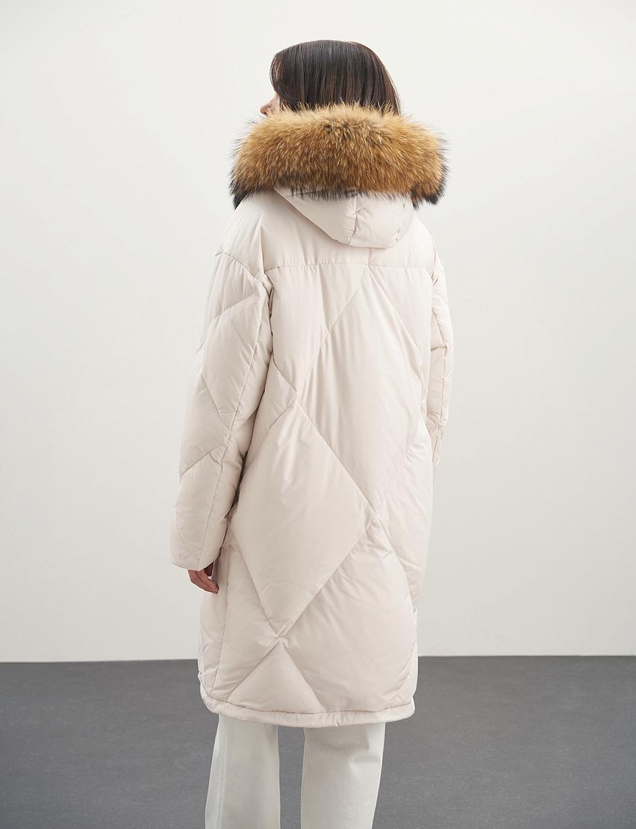 Куртка-парка из пуха и пера с капюшоном