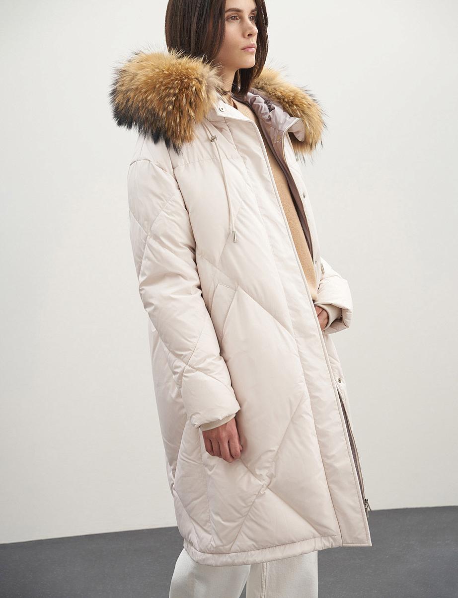 Куртка-парка из пуха и пера с капюшоном